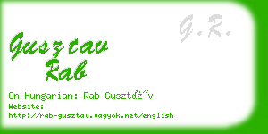 gusztav rab business card